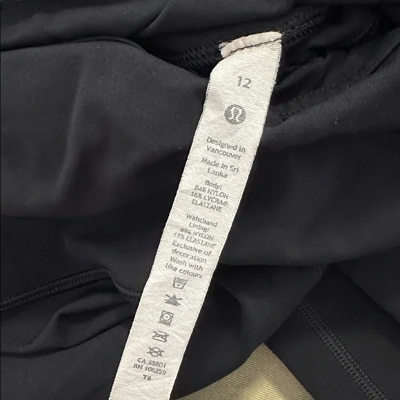 Lululemon Fast and Free High Rise Leggings 25” Black Size 12 - Picture 9 of 10